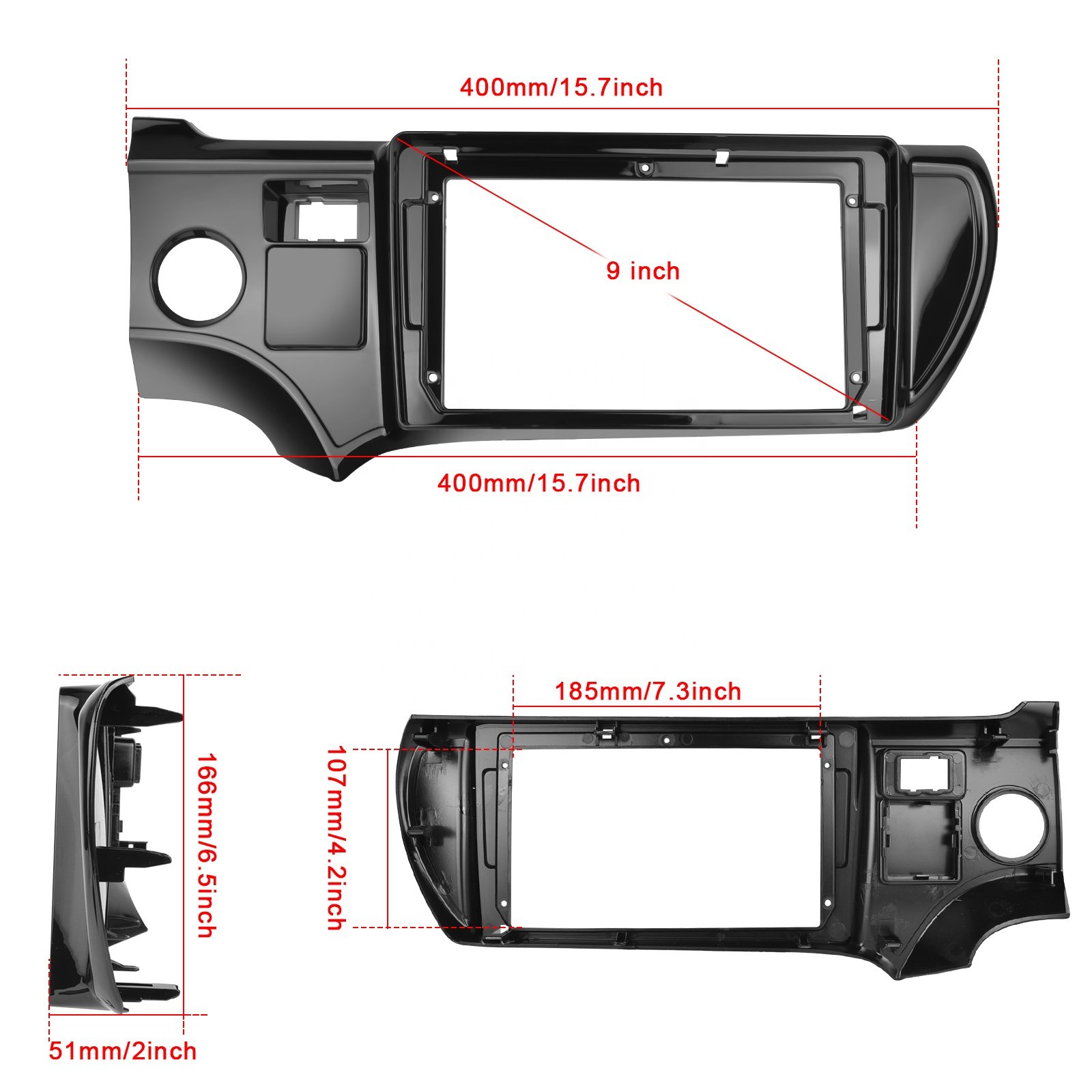 Podofo 9" Android 11 Car Stereo For Toyota PRIUS C 2012-2014 Car Radio Autoradio Carplay Android Auto GPS Wifi Hifi Audio FM RDS