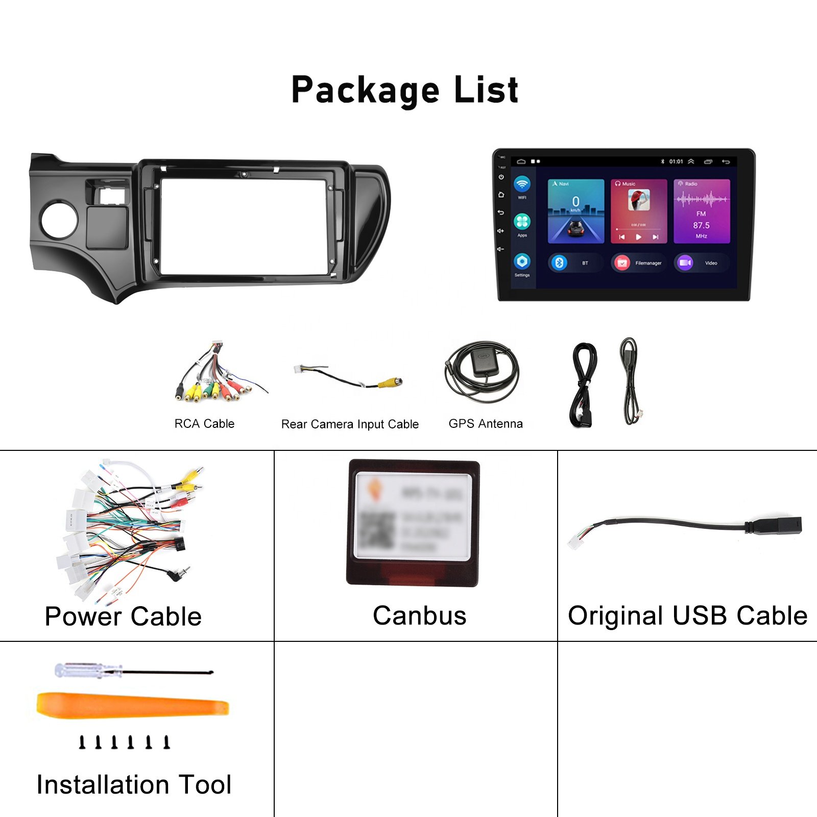 Podofo 9" Android 11 Car Stereo For Toyota PRIUS C 2012-2014 Car Radio Autoradio Carplay Android Auto GPS Wifi Hifi Audio FM RDS