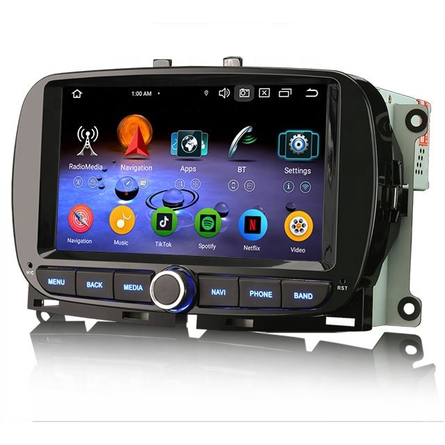 Erisin ES6751F Android 13 Octa-Core Car Dvd Player For 500 500C 500S 500E 500 Hybrid GPS BT5.0 Multimedia Carplay Car Radio