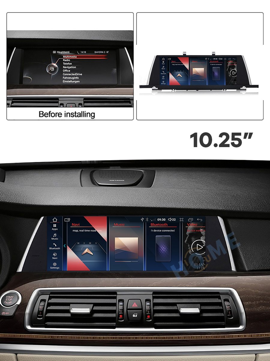 10.25" Android 13 8G+128G Car Multimedia Video Player GPS Navigation For BMW 5 Series GT F07 2009 - 2016 Wireless CarPlay Auto