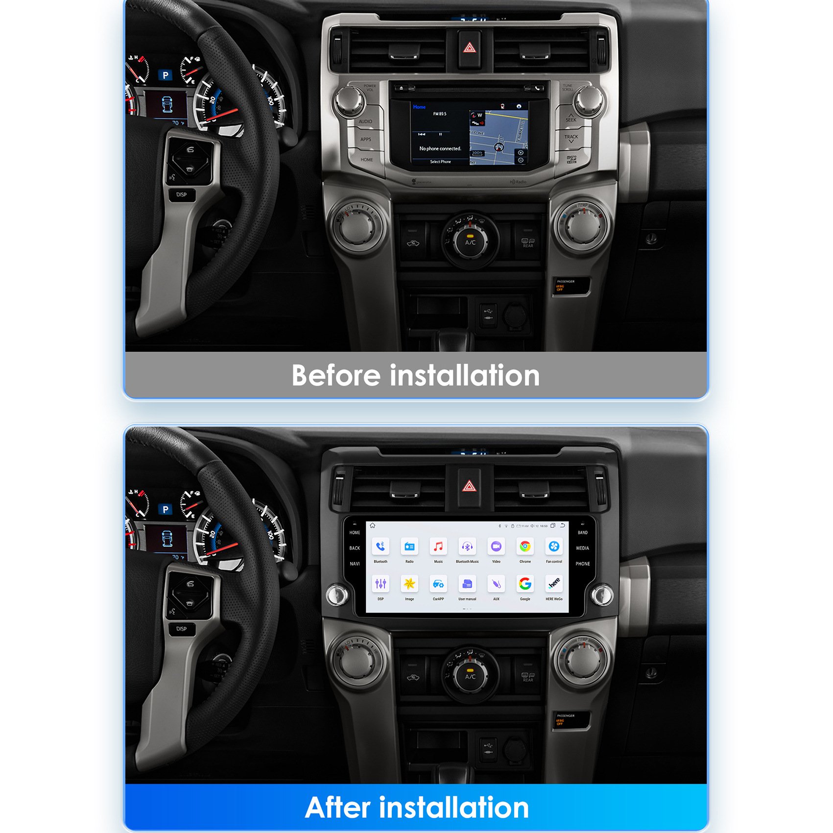 10.33 Inch Android Car Dvd Player 2013 2014 2015 2016 2017 2018 2019 2020 Navigation&gps for TOYOTA 4runner 2009 2010 2011 2012