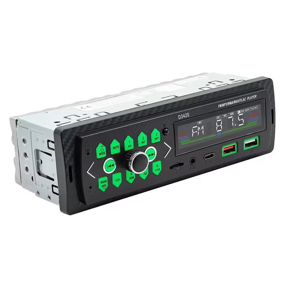 1 din Smart car radio BT5.0 colorful key APP car localization USB USB-C port FM mp3 player auto radio audio car dvd player