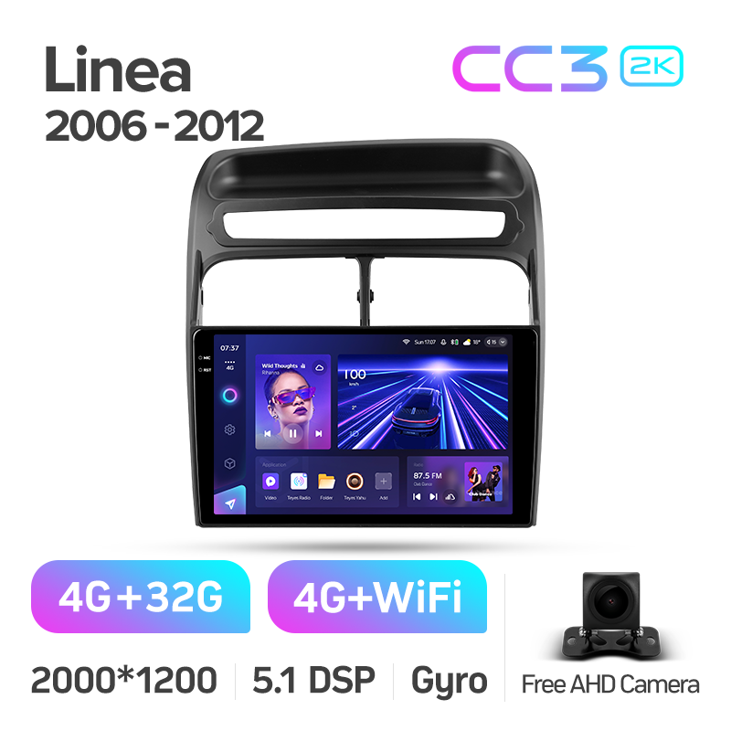 TEYES CC3 2K Car DVD Player For Fiat Linea 2006 - 2012 9 Inch 10 Inch Car DVD Player With Revere Camera