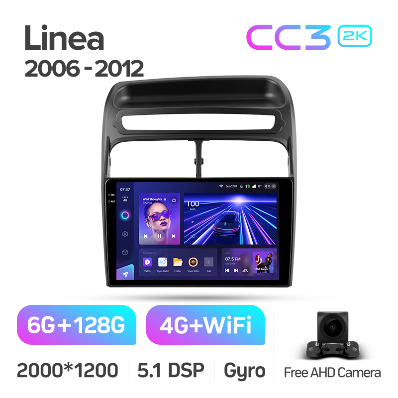 TEYES CC3 2K Car DVD Player For Fiat Linea 2006 - 2012 9 Inch 10 Inch Car DVD Player With Revere Camera