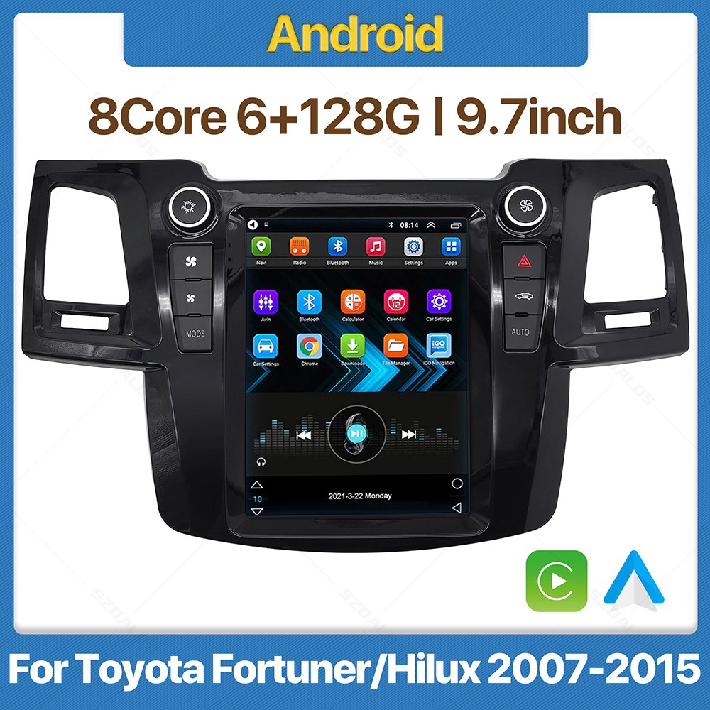 Tesla style Car DVD Player 12.1inch Car Radio Stereo For Toyota Fortuner 2012-2015 Vertical Touch Screen android screen