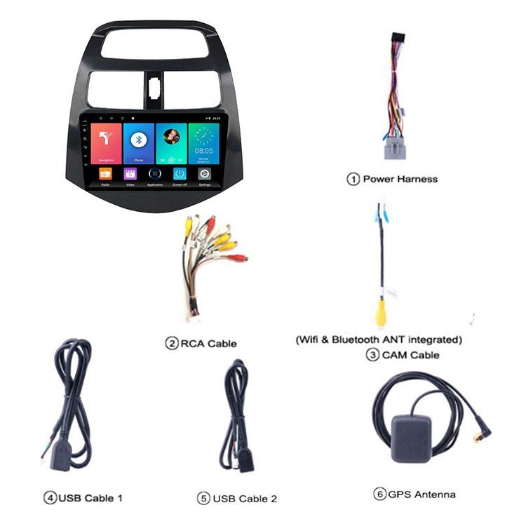 9 Inch Car Radio For Chevrolet Spark Beat 2010~2014 Handsfree Map Navigation Car Steering Wheel Control Car Dvd Player