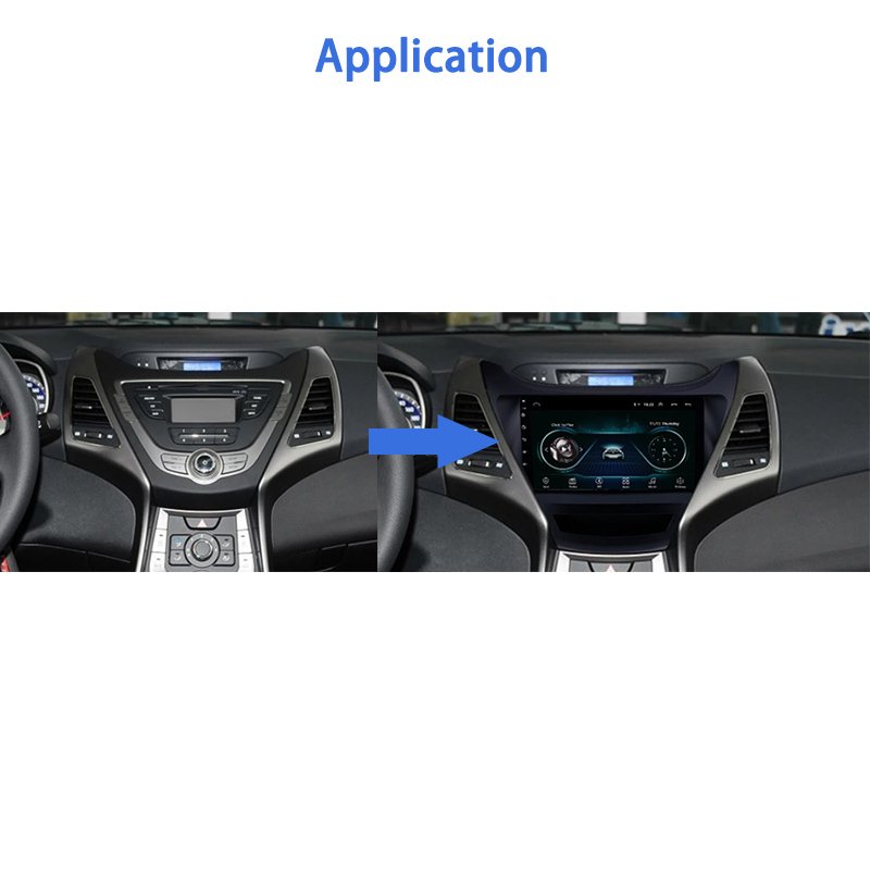 2 din 4 core Touch Screen Car radio 9" android stereo boss car audio for Hyundai Elantra 2012 Head Unit GPF FM WIFI Player