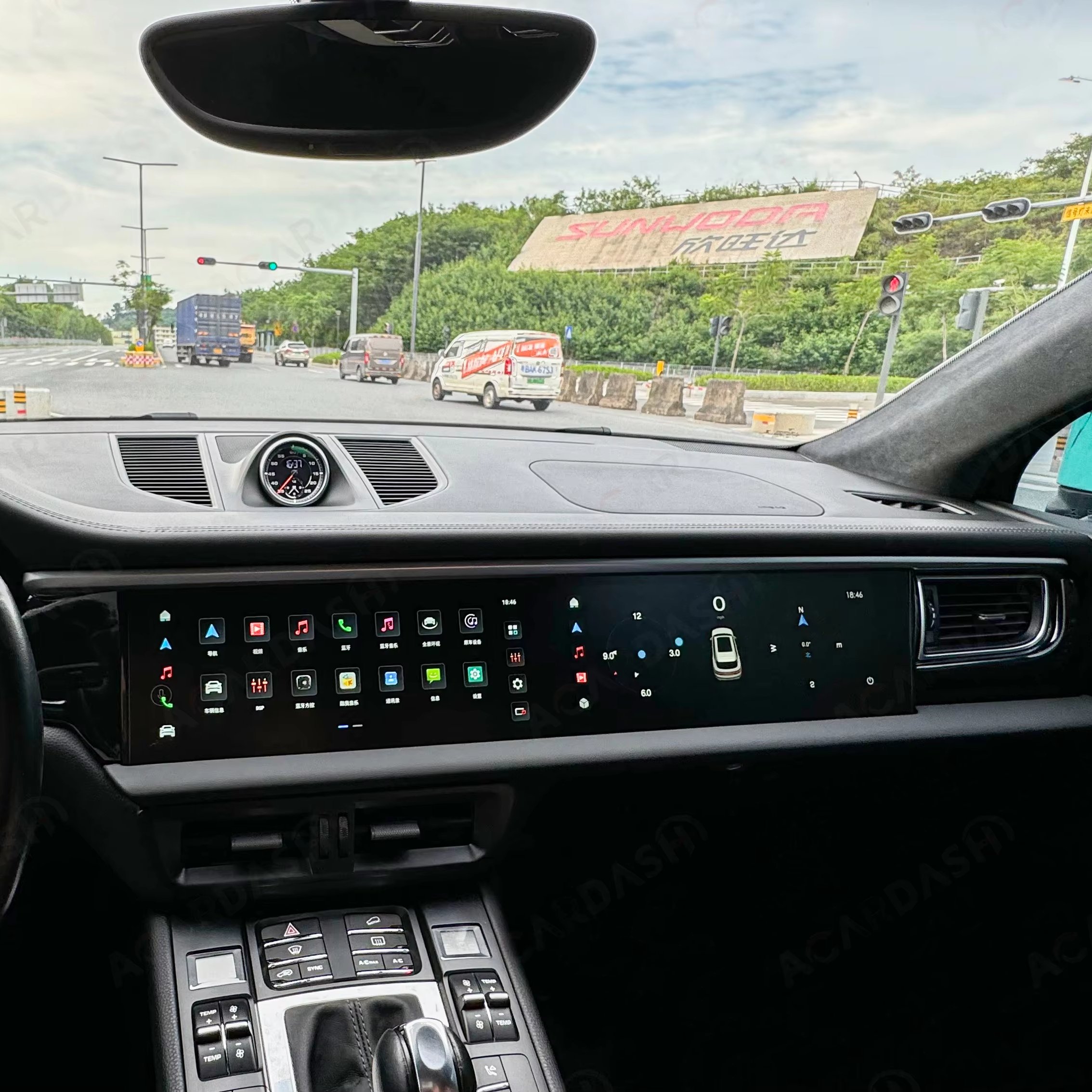ACARDASH Dual 12.3" Android Touch Screen car dvd player Interactive Screen For Macan 2014-2017 PCM3.1 PCM4.0 With Carplay