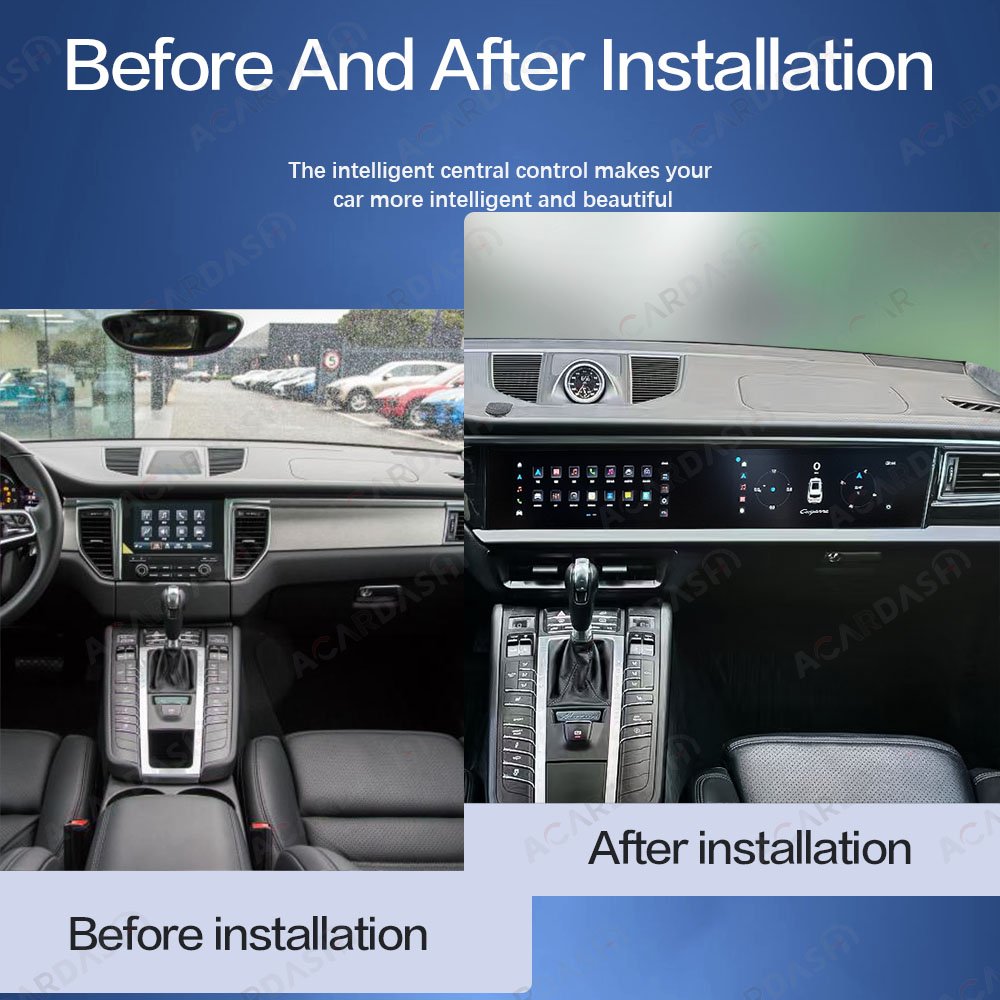 ACARDASH Dual 12.3" Android Touch Screen car dvd player Interactive Screen For Macan 2014-2017 PCM3.1 PCM4.0 With Carplay