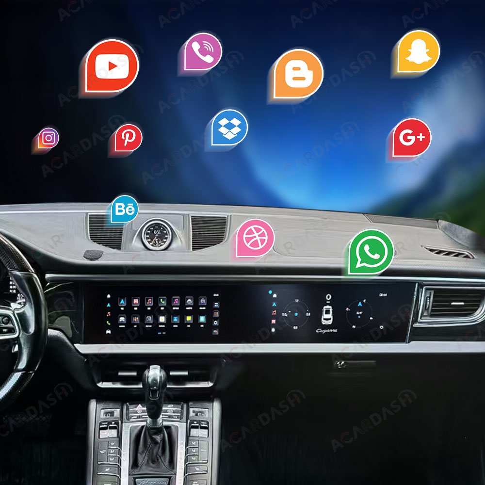ACARDASH Dual 12.3" Android Touch Screen car dvd player Interactive Screen For Macan 2014-2017 PCM3.1 PCM4.0 With Carplay