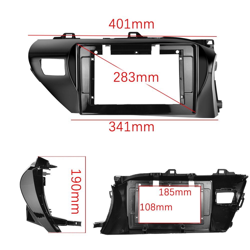Podofo Android Car Radio 10 Inch 2+32GB 2 Din For Toyota Hilux 2016-2018 Carplay Android Auto BT WiFi GPS Hi-Fi FM Autoradio