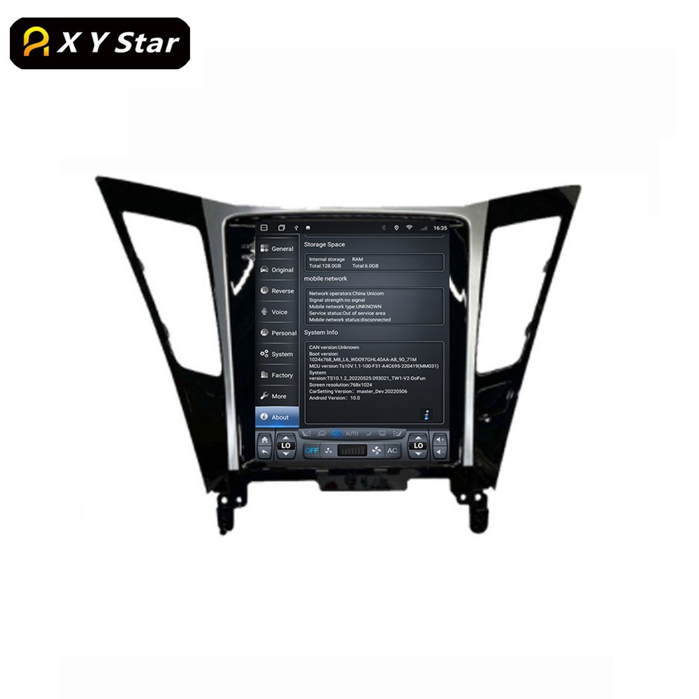 XYstar Tesla Style 10.4 Inch Android Gps Navigation Stereo Car Video Car Dvd Player For Hyundai Sonata 6 YF 2009 - 2014 DSP
