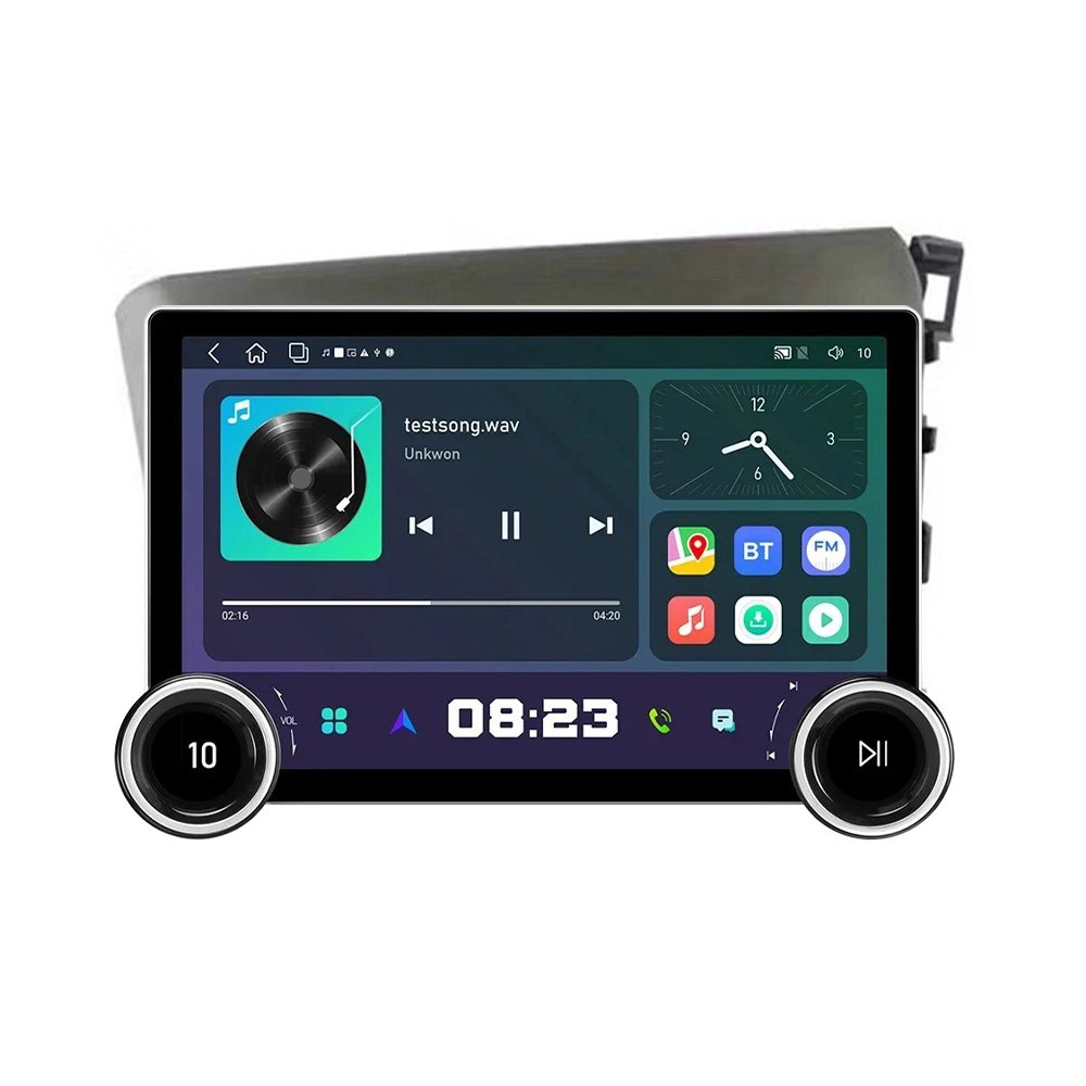 11.8Inch 2Din Android Car Radio For Honda Civic 2012-2015 RHD 2K QLED Screen Car Stereo Car DVD Player Carplay Android Auto