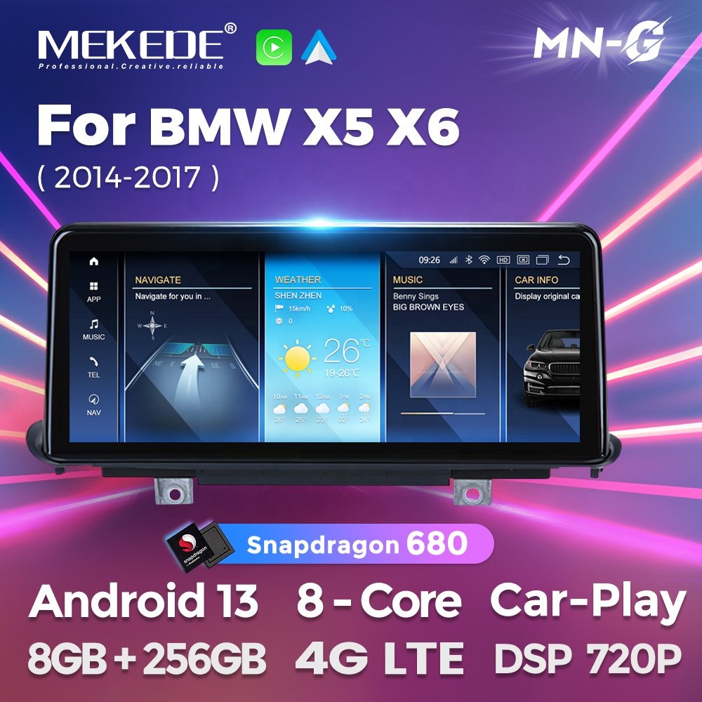 MEKEDE snapdragon 680 system car android DVD player radio SUPPORT DSP FM BT for BMW X5 F15 X6 F16 2014-2017 NBT 2017-2019 EVO
