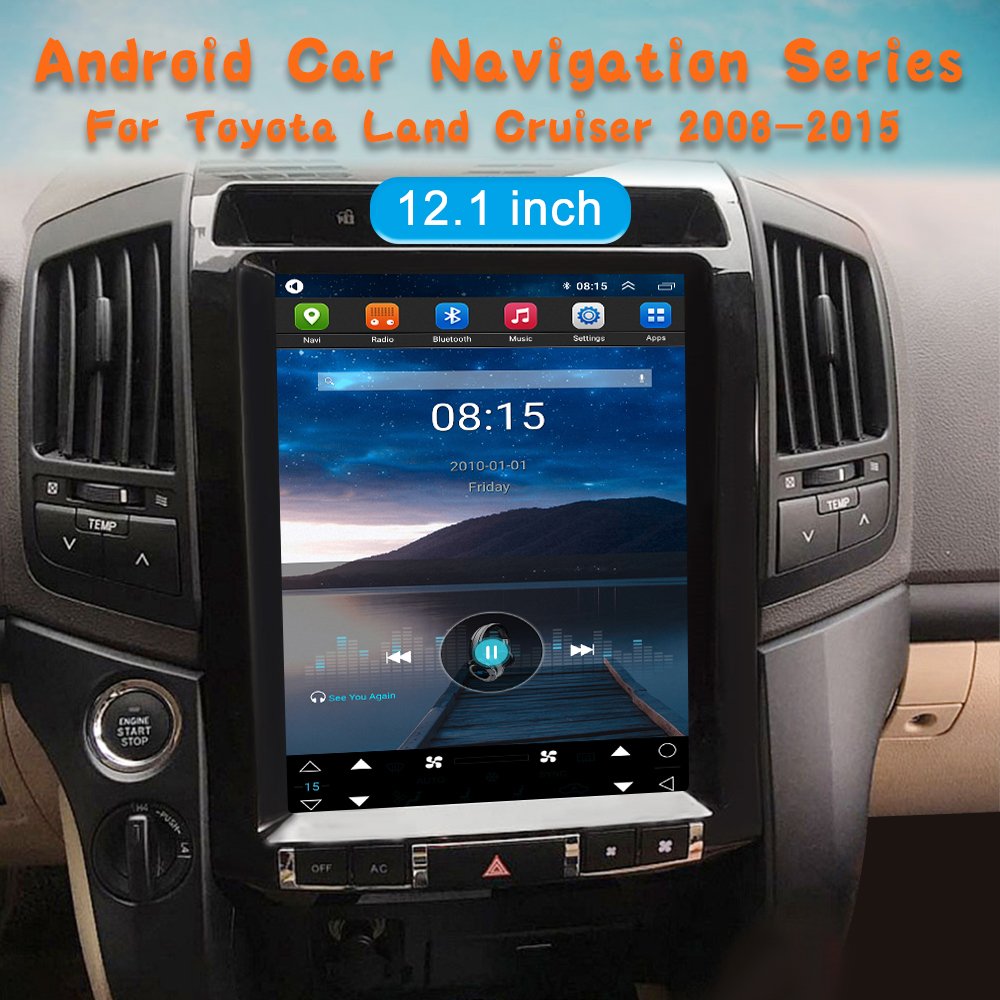 Carplay Auto Android touch car Screen GPS For Toyota Land Cruiser 2008 2009 2010 2011 2012 2013 2014 2015 Car Display Radio