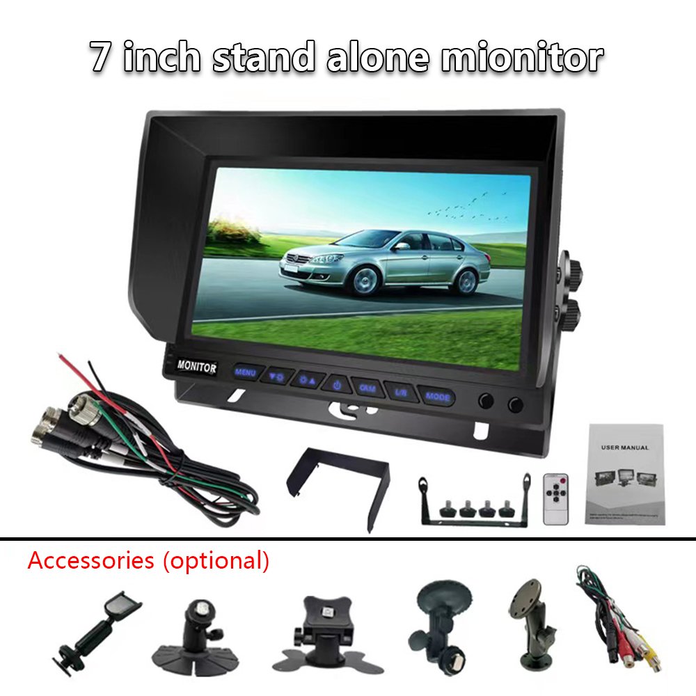 5 7 9 10 Inches High Quality Multi-channel 9-36v Wide Voltage AHD Screen Divisible HD Car Led Display Screen For Heavy Vehicles