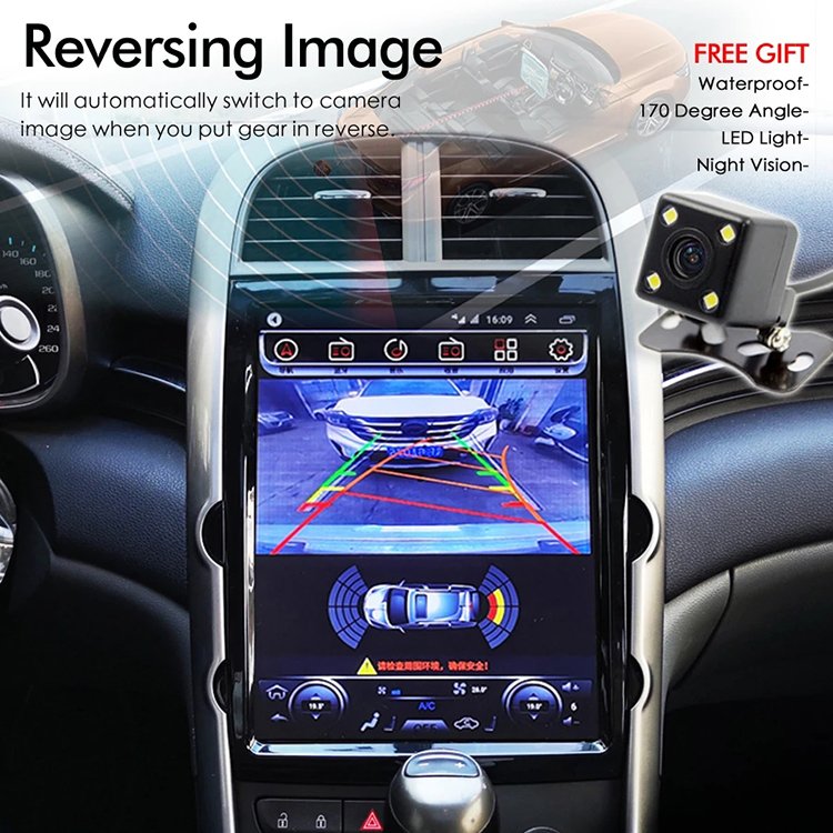 12.1" Tesla Style Android 13 Car Dvd Player Touch Screen Multimedia Player With Carplay For Chevrolet Malibu 2012 2013 2014