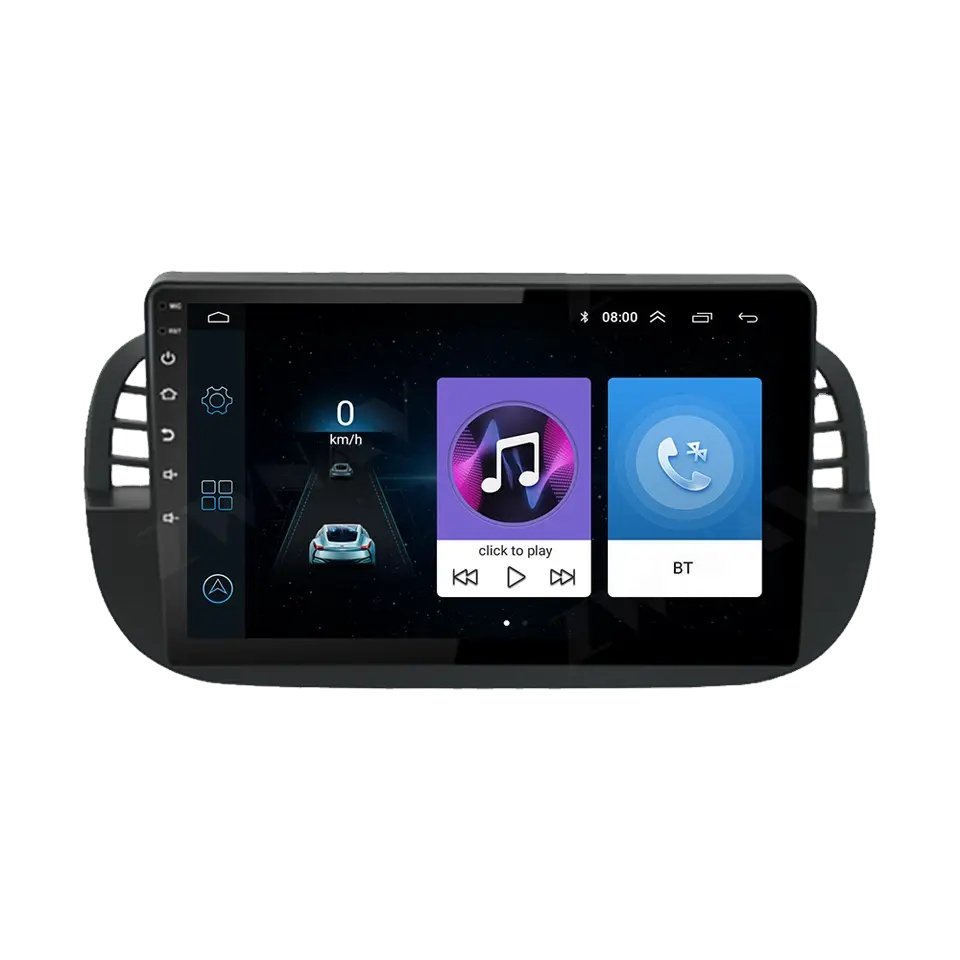 Factory Price 2 Din Car Stereo Audio DVD Player Car Multimedia Player Android Car Radio for FIAT 500 2007-2015