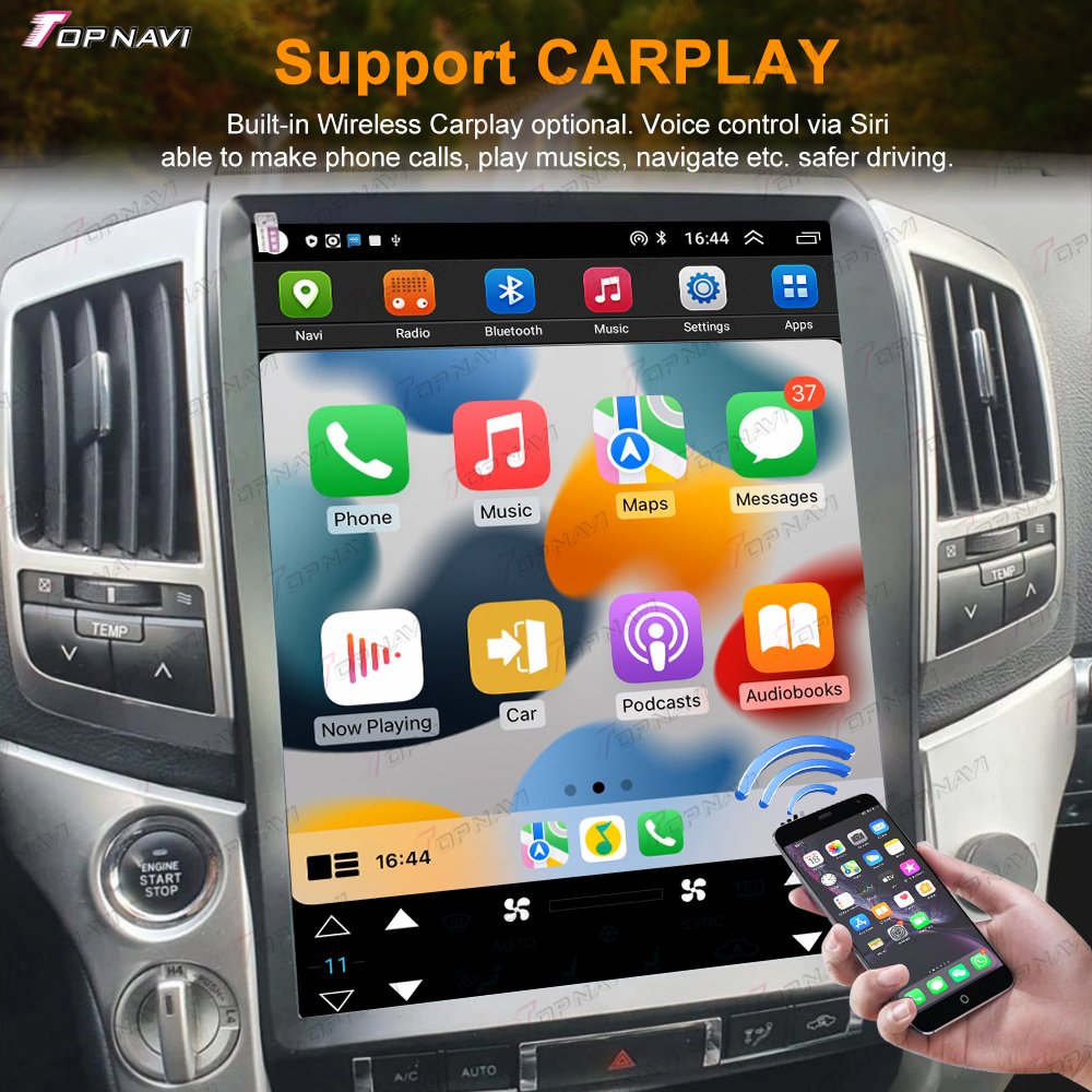 15.1 Inch Android Car DVD Player with GPS DSP and MP4 Models Built-In WiFi for Toyota Land Cruiser Auto Radio Navigator