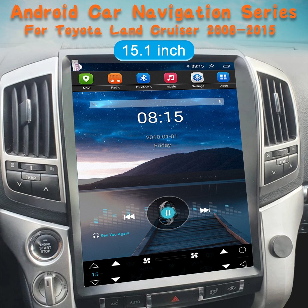 15.1 Inch Android Car DVD Player with GPS DSP and MP4 Models Built-In WiFi for Toyota Land Cruiser Auto Radio Navigator