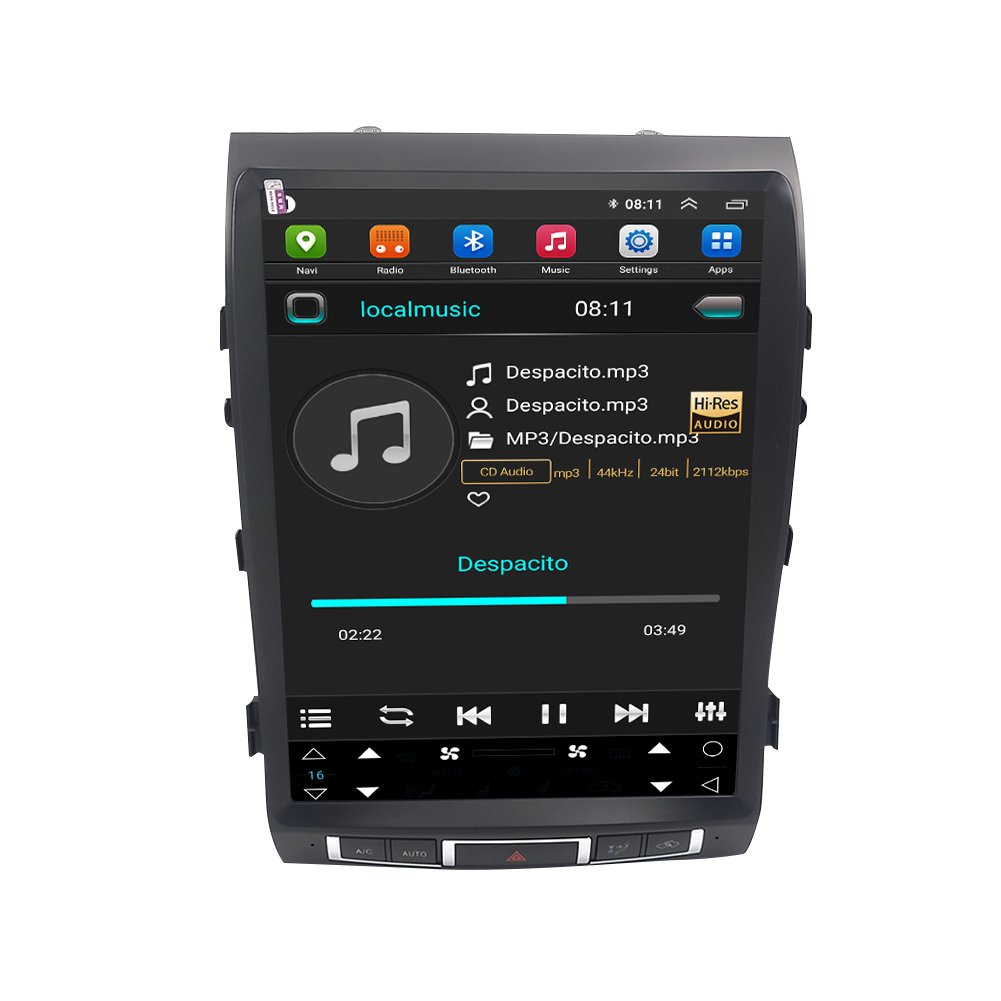 15.1 Inch Android Car DVD Player with GPS DSP and MP4 Models Built-In WiFi for Toyota Land Cruiser Auto Radio Navigator