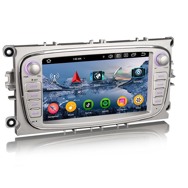Erisin ES5768FS 7" Android 13 IPS DSP GPS SatNav Car Stereo For FORD Mondeo Focus Galaxy S-Max 4G WiFi CarPlay Car Dvd Player