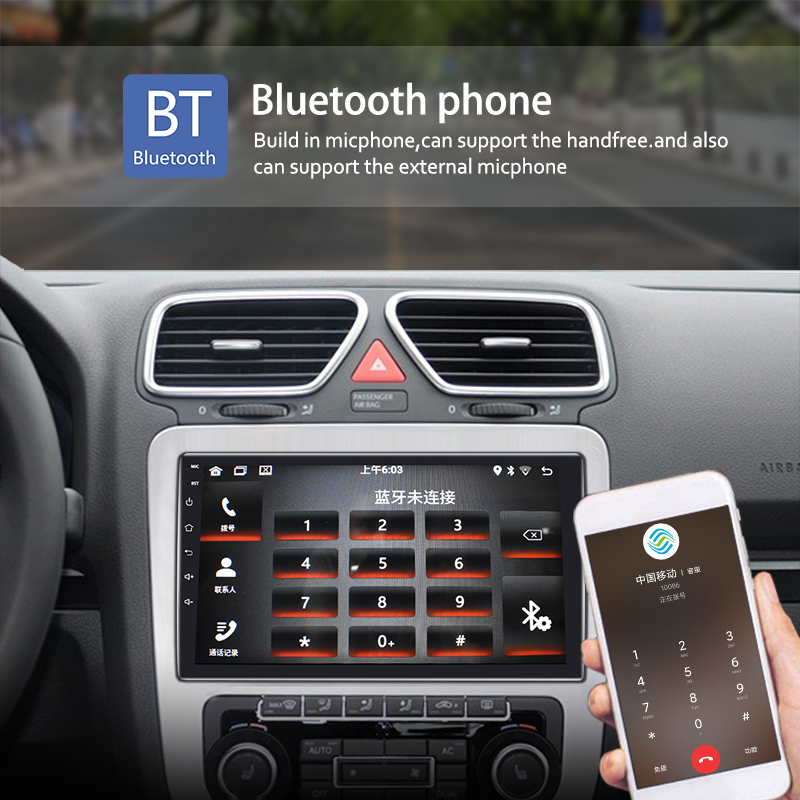 Ushilife wholesale Radio Headunit Device 2 Double Din Quad Octa-Core Android Car Stereo GPS Navigation Carplay