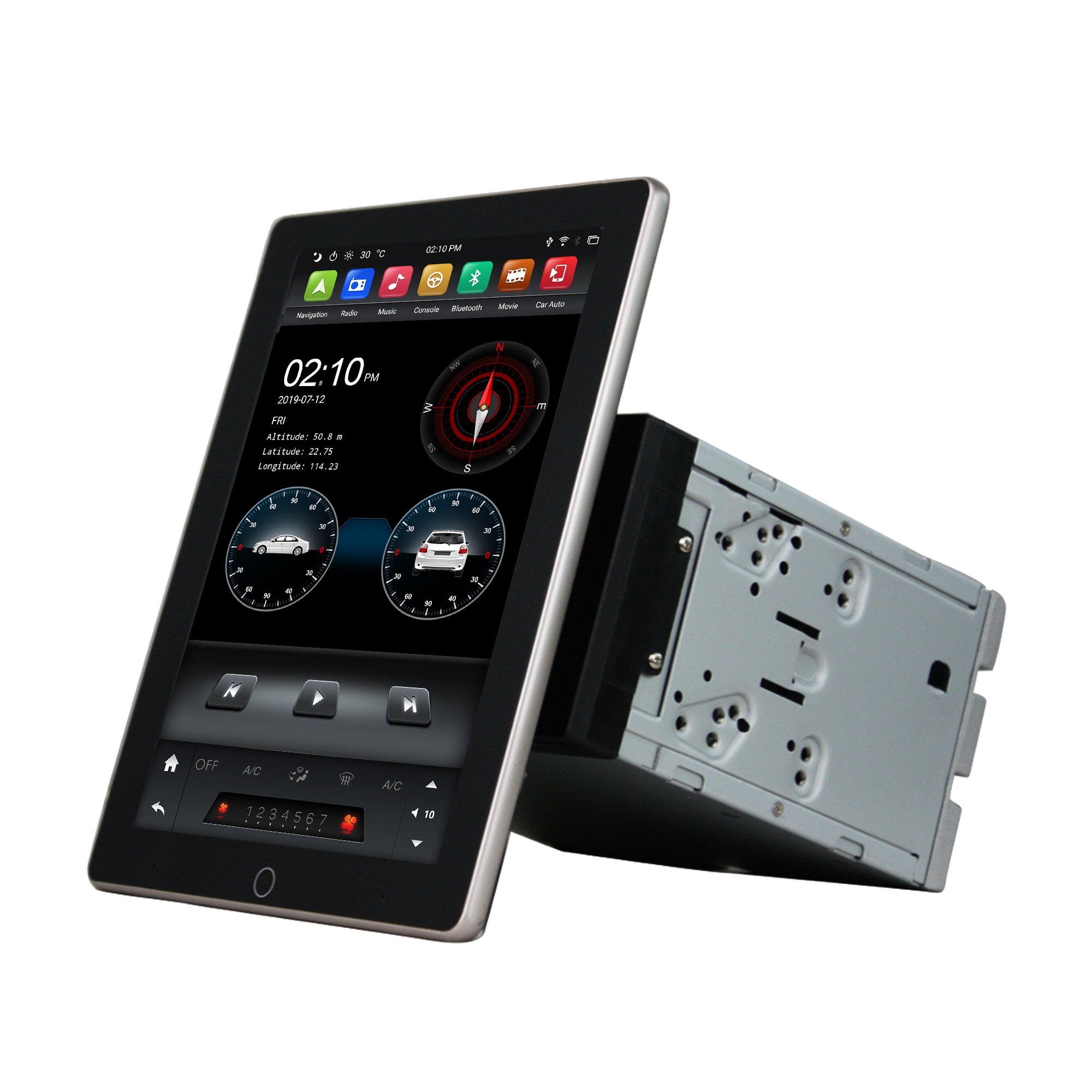 KD-97006 Universal Car DVD Player 9.7 Inch PX6 Hexa Core Touch Screen Monitor and Universal Head Unit Car Audio for Auto