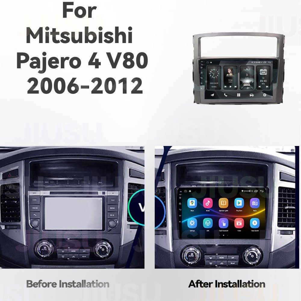 Android 12 Car Radio GPS DVD Player Stereo Multimedia Audio System for Mitsubishi Pajero 4 V80 V90 V93 V97 2006-2012 withCarplay