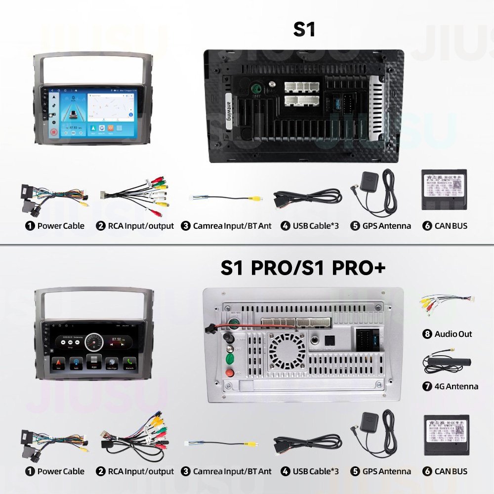 Android 12 Car Radio GPS DVD Player Stereo Multimedia Audio System for Mitsubishi Pajero 4 V80 V90 V93 V97 2006-2012 withCarplay