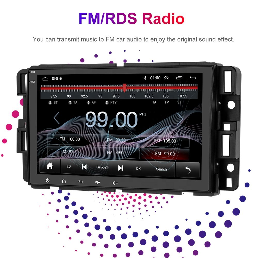 (USA Stock) Podofo 8" Android Car Stereo Radio 1+32G Carplay Android Auto For GMC /Chevrolet /Buick /Hummer GPS Wifi Hifi FM RDS