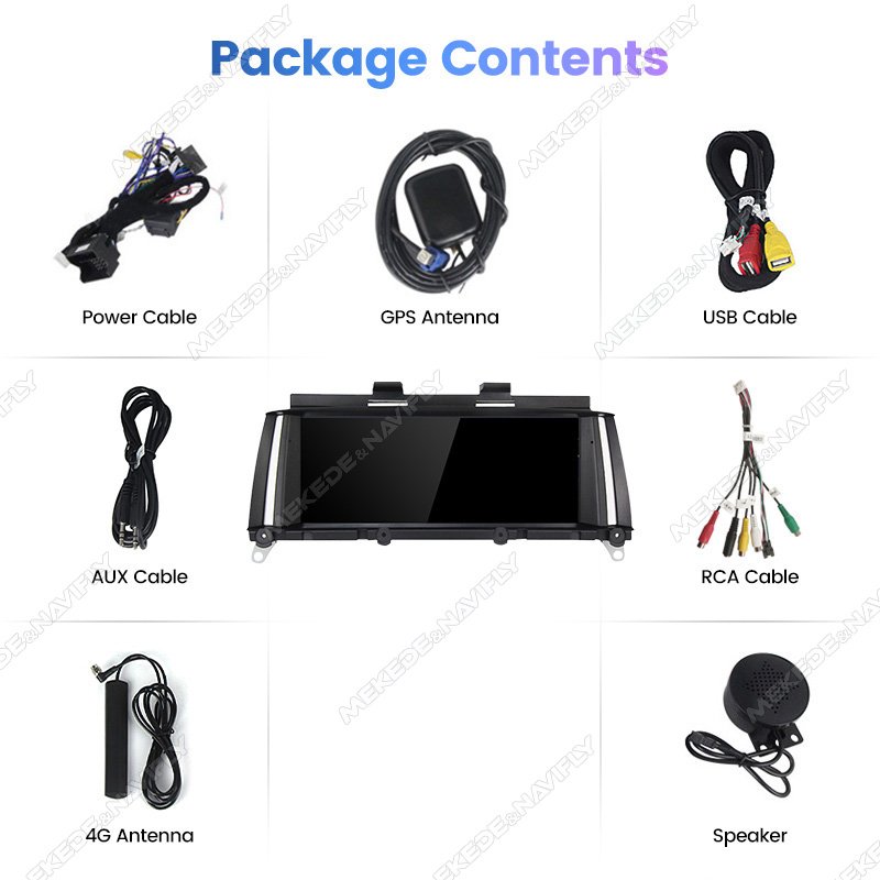 MEKEDE android 12 8+256G ID8 Car Stereo for Bmw X4 F26 X3 F25 2011 - 2017 Cic Nbt Voice control Video Audio GPS Car-play