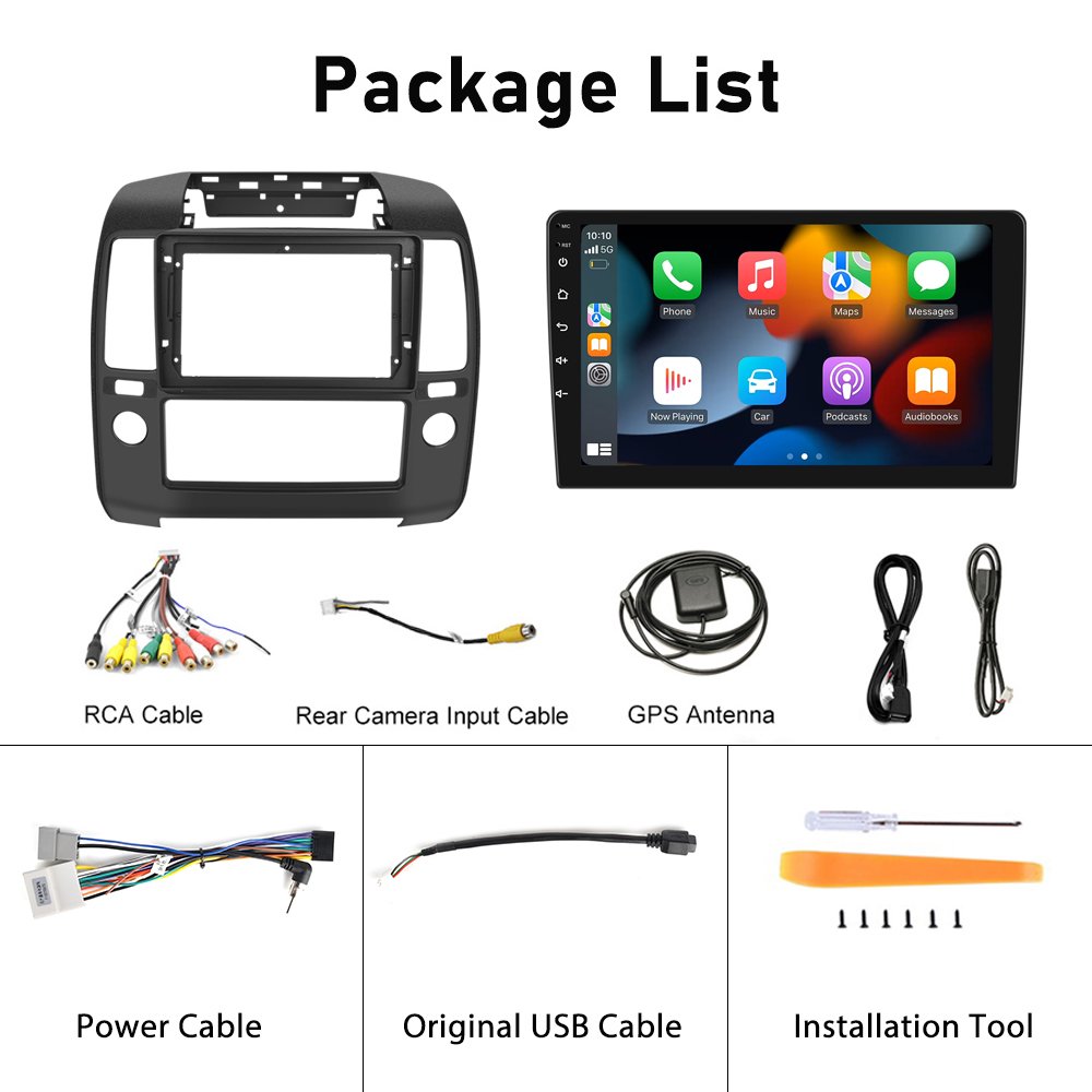 (US/EU Stock) Podofo 9" Android Car Stereo For Nissan NAVARA 2006-2012 Autoradio Wireless Carplay Android Auto GPS Wifi Hifi RDS