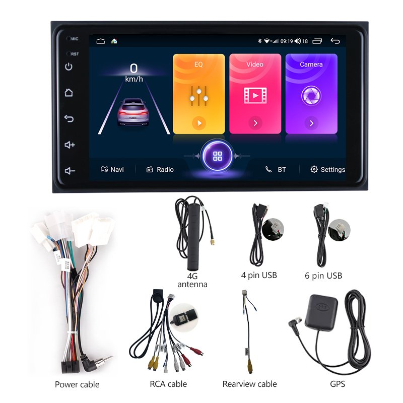 7" for for Toyota VIOS CROWN CAMRY HIACE PREVIA COROLLA Android Auto Car Radio Touch Screen DVD Multimedia Player