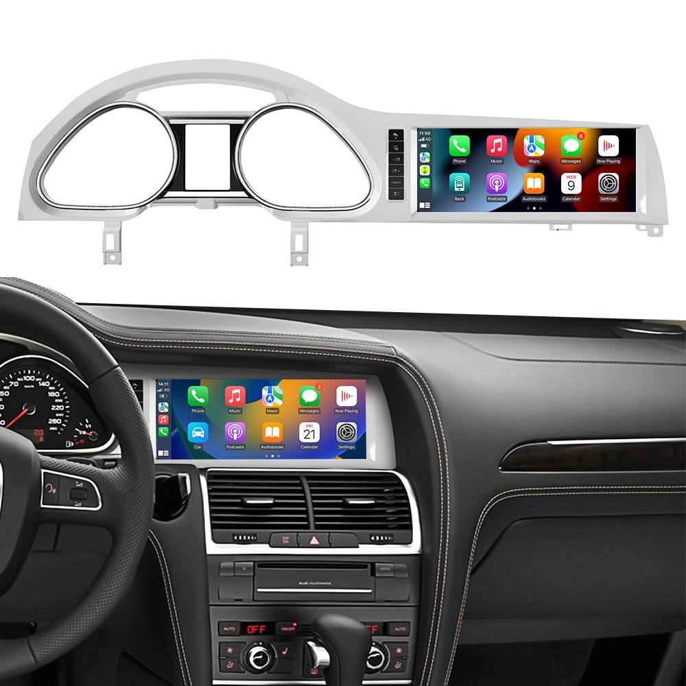 2din 10.25 Inch Carplay Android Auto car screen For Audi Q7 2010 2011 2012 2013 2014 2015 car DVD player GPS navigation wireless
