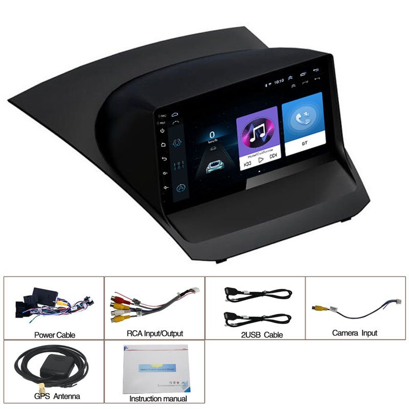 Android 2 Din 9 Inch Multimedia Navigation GPS Car DVD Player Car Radio Stereo for Ford Fiesta 2009-2017