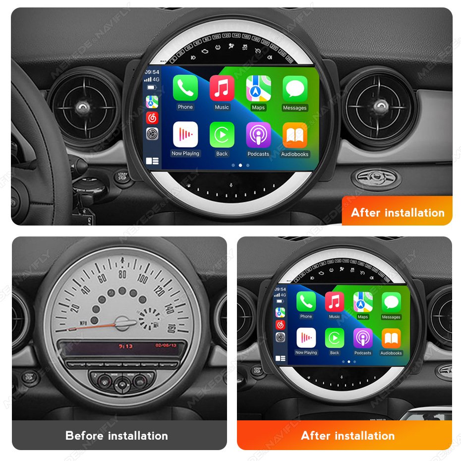 Mekede MS 8-Core 8+128GB IPS Screen Car DVD Player video Vehicle mounted display for BMW Mini 2007-2015