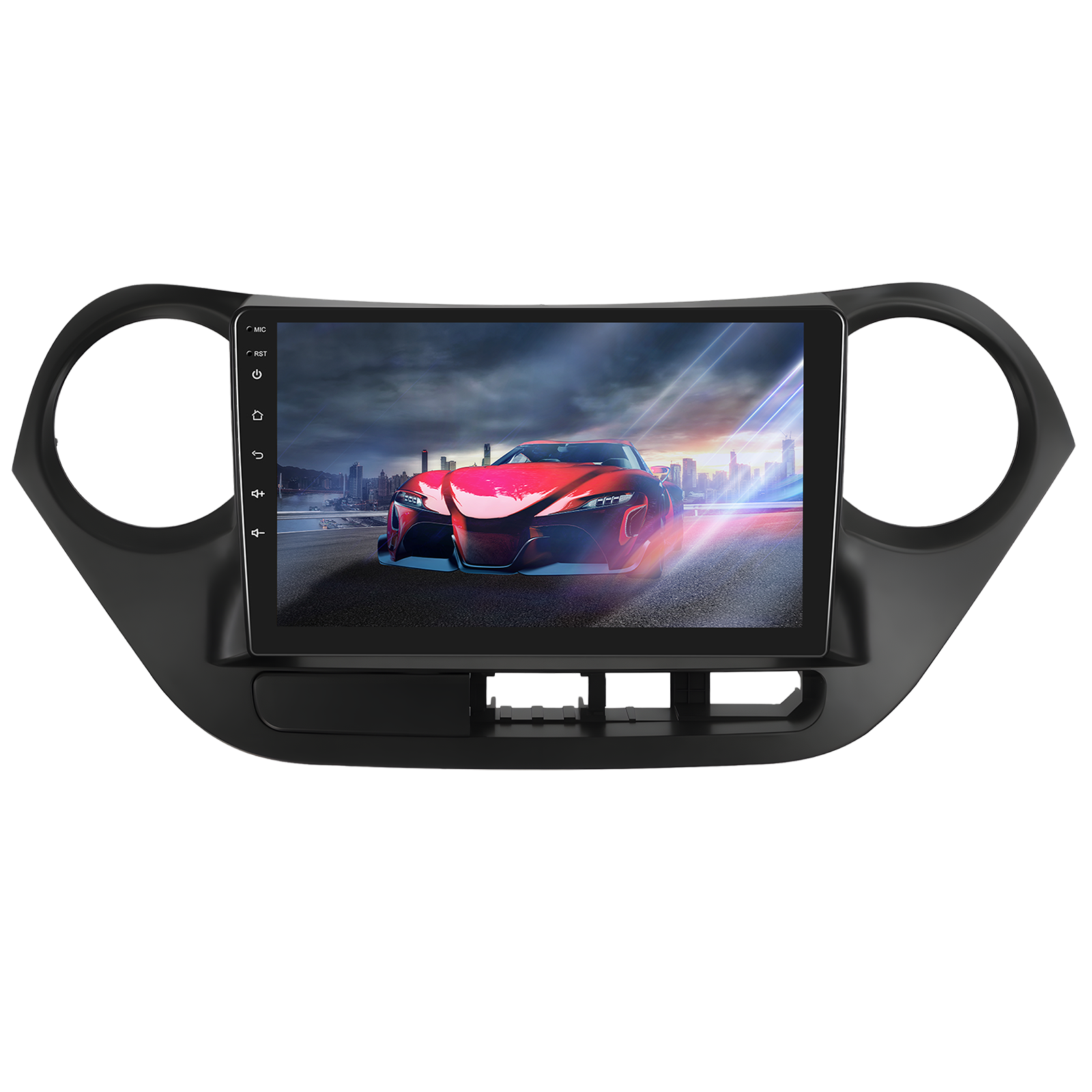 Podofo Wholesale 9'' Dedicated Car Radio Frame ABS Plastic Bracket Panel Cover Trim For Hyundai I10 2014-2017 Left-Hand Drive