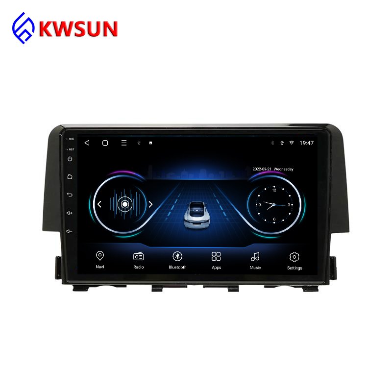 Android Car Audio Video DVD Player GPS For Honda Civic 2016 2017 2018 2019 Android Radio FM Music Phone Link Wifi BT Navigation