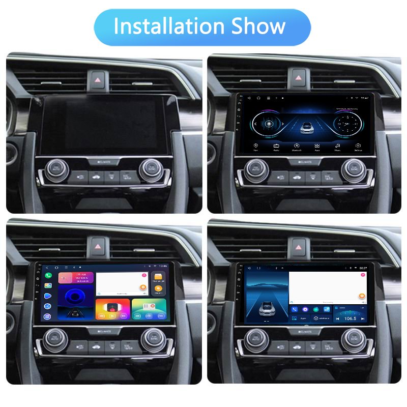 Android Car Audio Video DVD Player GPS For Honda Civic 2016 2017 2018 2019 Android Radio FM Music Phone Link Wifi BT Navigation