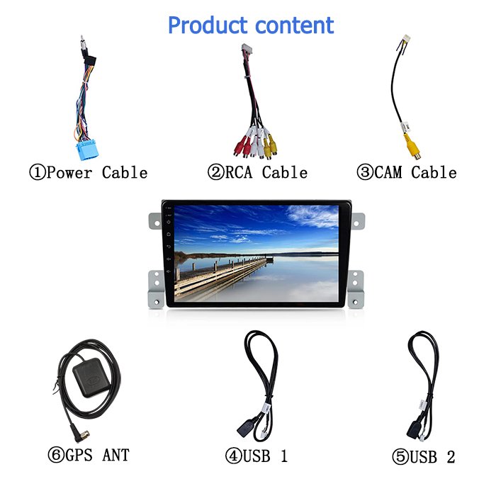 Android 10.0 4 Core 2+32GB WIFI DSP Car DVD Player for Suzuki Grand Vitara 2005-2015 Head Units GPS Carplay Stereo