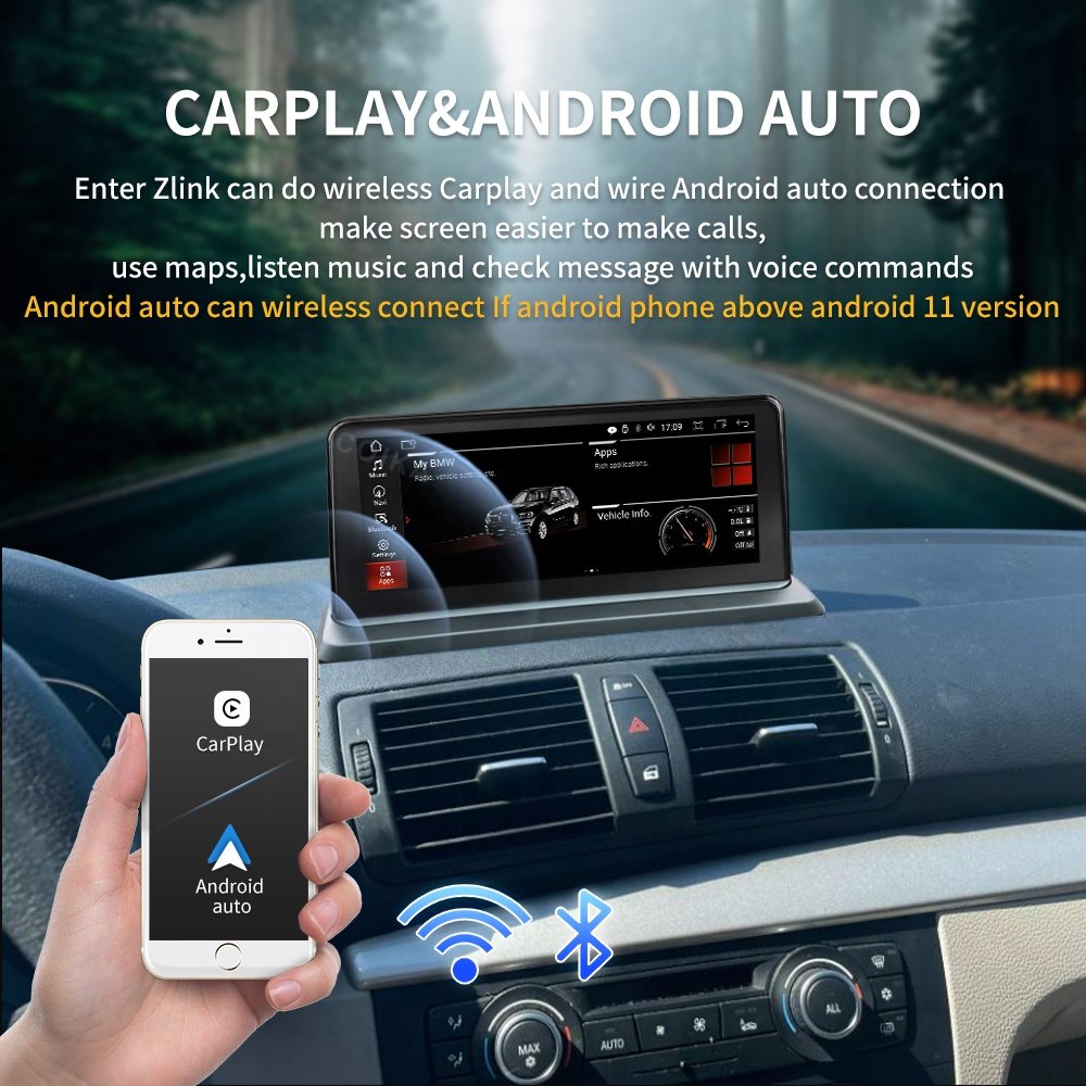 E87 E81 E82 E88 2005-2012 Android 13 Screen GPS Navigation Carplay WIFI 4G SIM BT Car DVD Player For BMW