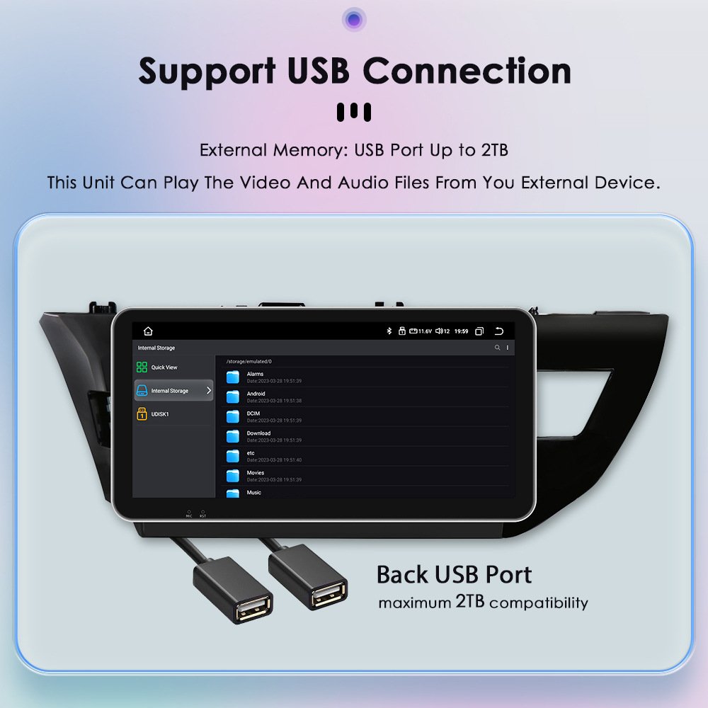 10.33 Inch android car dvd player for toyota corolla 2014 2015 2016 with navigation & gps 4g and apple car play