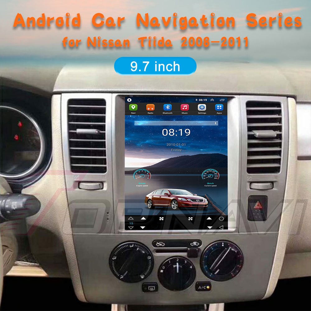 Android 13 Touch Screen 9.7 inch Car Dvd Player for Nissan Tiida 2008 2009 2010 2011 Car Stereo 2 Din Multimedia Audio System
