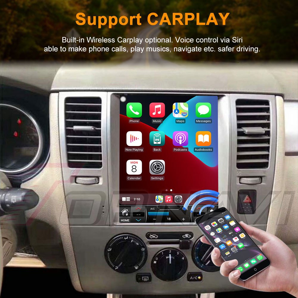 Android 13 Touch Screen 9.7 inch Car Dvd Player for Nissan Tiida 2008 2009 2010 2011 Car Stereo 2 Din Multimedia Audio System