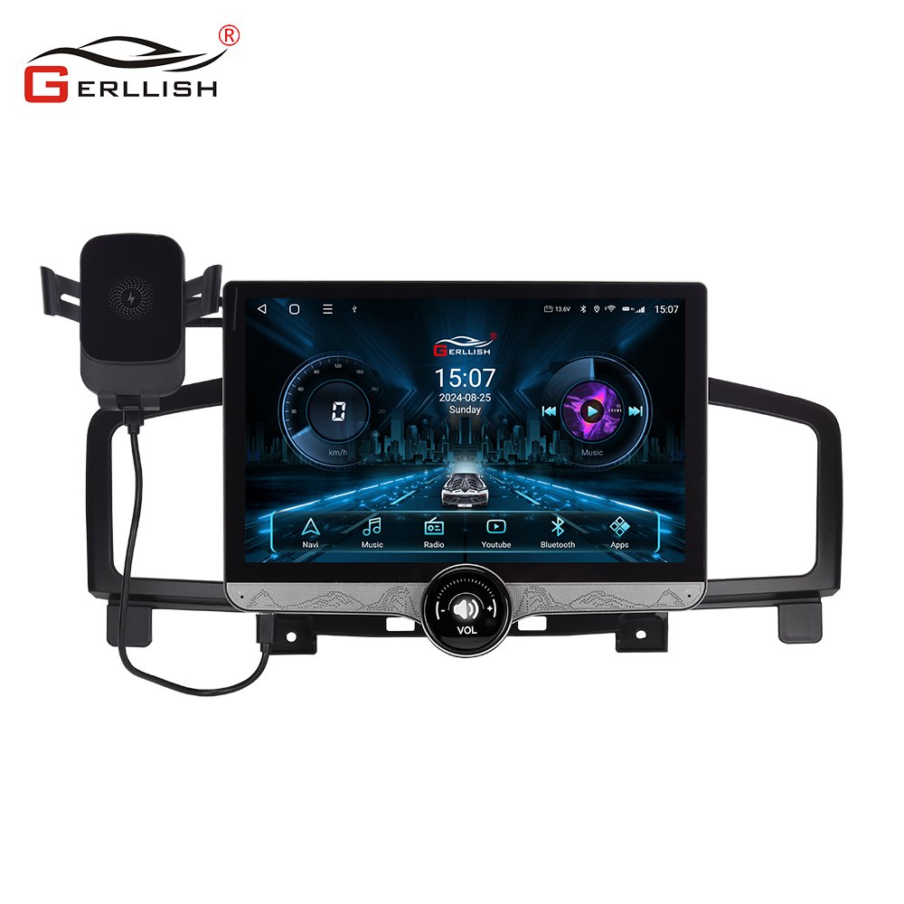 Gerllish Android ips 2K Touch screen car gps navigation system car dvd player for Nissan Elgrand 370z Quest 2010-2015