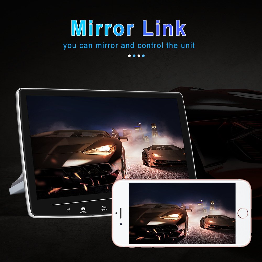 Zmecar 1 Din Android 13 Autoradio Car Radio Stereo Rotating 10 Inch Touch Screen Car Multimedia Video Player GPS Navigation