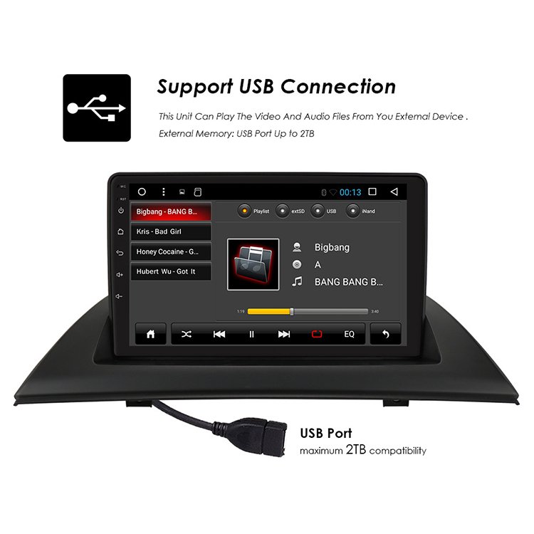 9 Inch 2 Din Touch Screen Android Auto Carplay Video Stereo Car Multimedia Player For Bmw X3 E83 2003~2008 2009 2010
