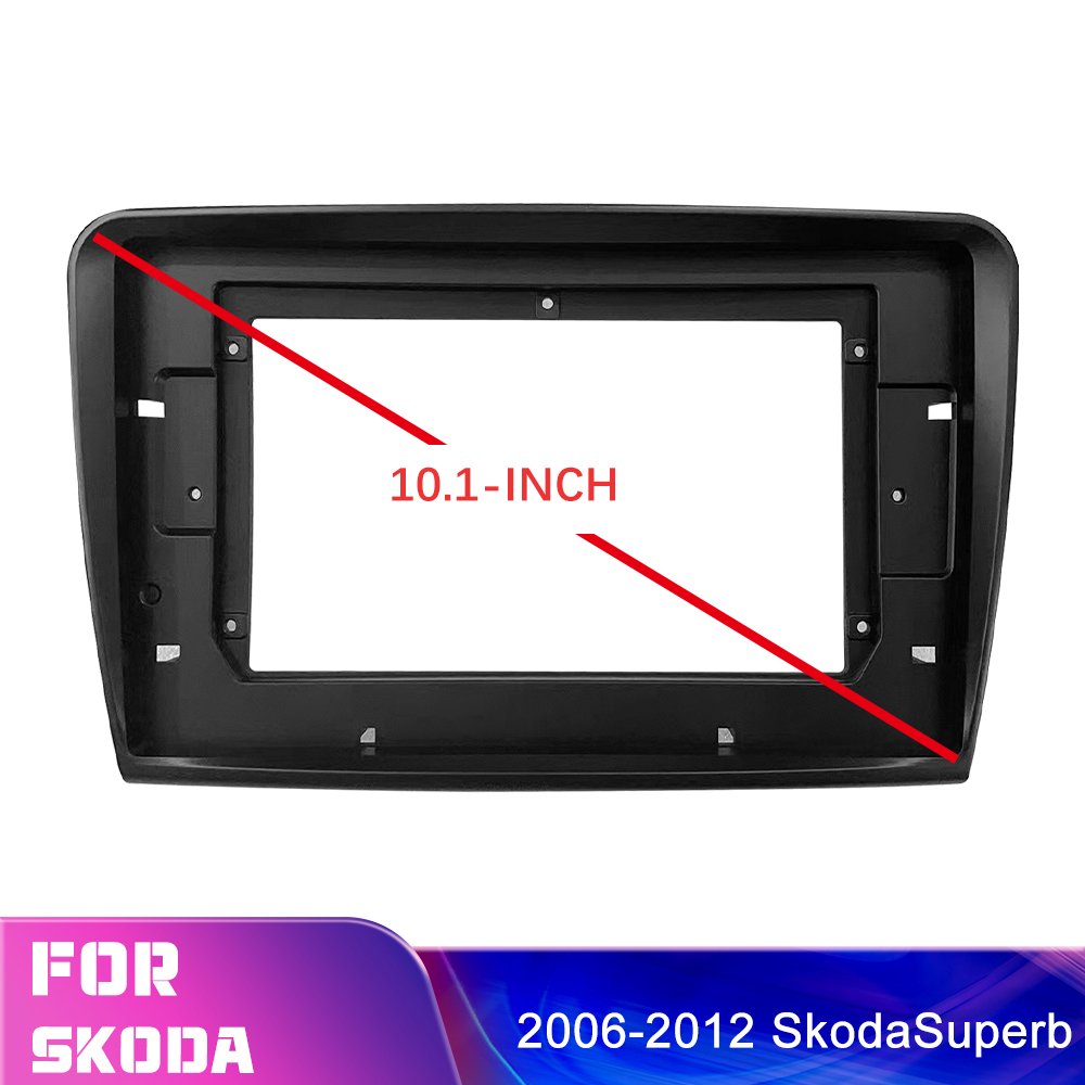 Podofo EU/RU Wholesales 10.1" 2Din Car Radio Frame For Skoda Superb 2 2009-2013 Android Dashboard Stereo Frame Car DVD Frame