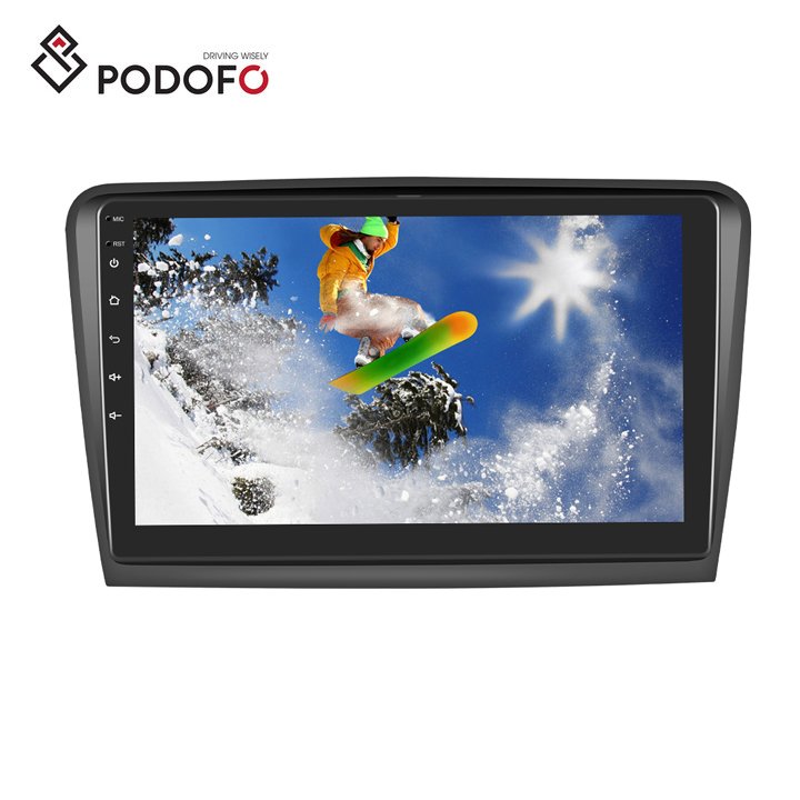 Podofo EU/RU Wholesales 10.1" 2Din Car Radio Frame For Skoda Superb 2 2009-2013 Android Dashboard Stereo Frame Car DVD Frame
